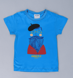 Tee-shirt pour enfant, Auguste Rodin, couleur bleu