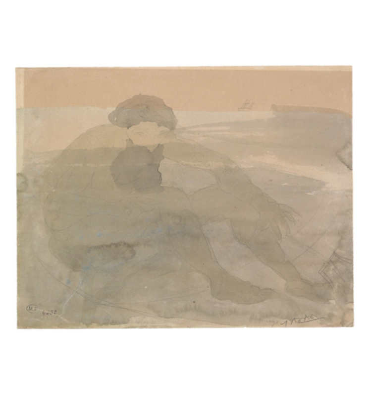 Ulysse (D. 4632) Reproduction de dessin d'Auguste Rodin