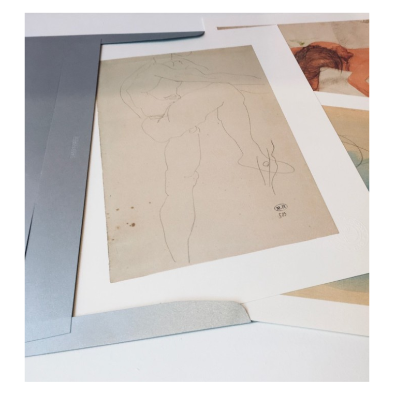 Three Rodin's drawing reproductions, envelope n°14