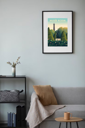Affiche illustrée Musée Rodin