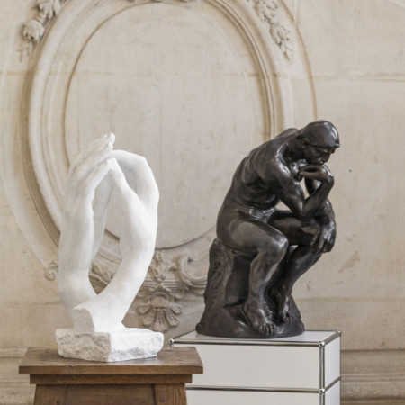 Le Penseur 71 cm, reproduction de sculpture officielle du musée Rodin.
