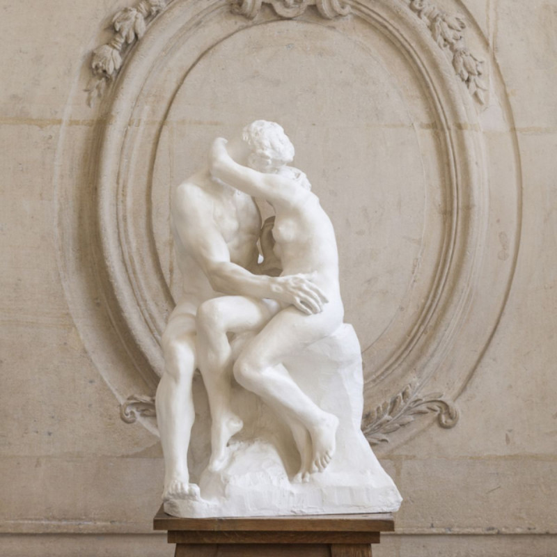 The Kiss 85 cm (Marble Patina)
