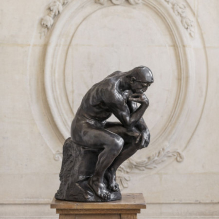 Le Penseur 71 cm, reproduction de sculpture officielle du musée Rodin.