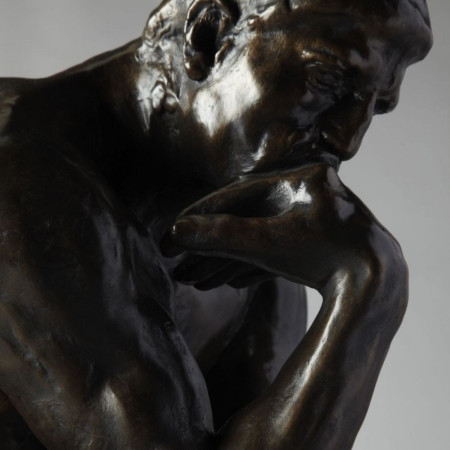 Le Penseur 71 cm, reproduction de sculpture officielle du musée Rodin.