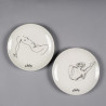 Assiette en porcelaine blanche modèle 1