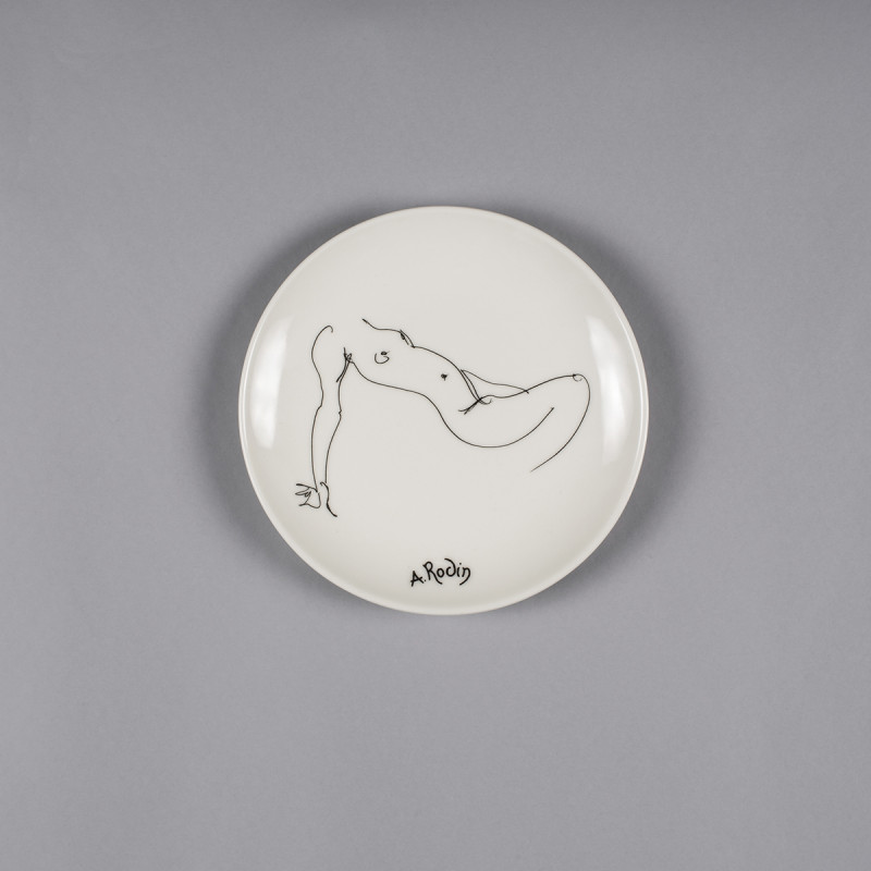 Assiette en porcelaine blanche | Dessin D. 2899 | Musée Rodin