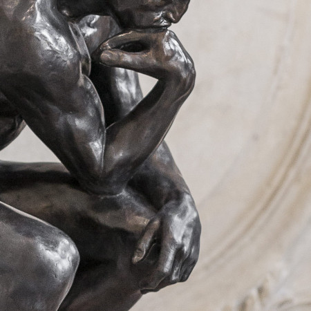 Le Penseur 71 cm, reproduction de sculpture officielle du musée Rodin.