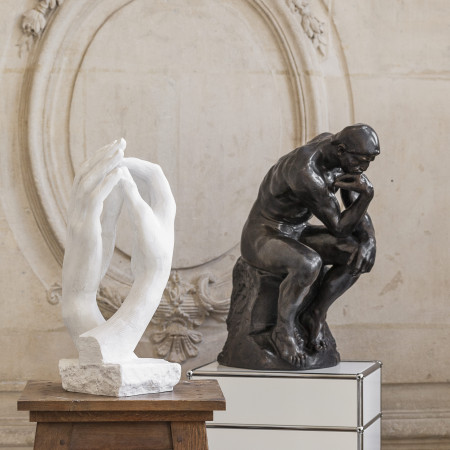 Le Penseur 71 cm, reproduction de sculpture officielle du musée Rodin.