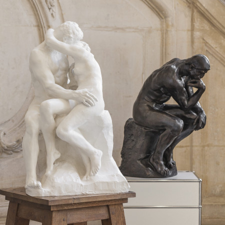 Le Baiser 85 cm, reproduction de sculpture officielle du musée Rodin.