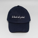 Casquette brodée bleue