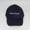Embroidered blue cap