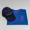 Embroidered blue cap