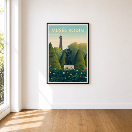 Illustrated poster Rodin Museum