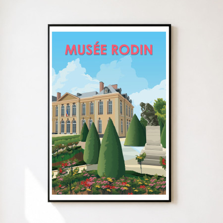 Illustrated poster Rodin Museum
