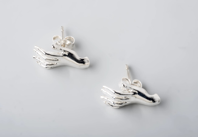 Silver earrings