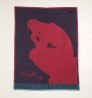 The Thinker Red Tea Towel