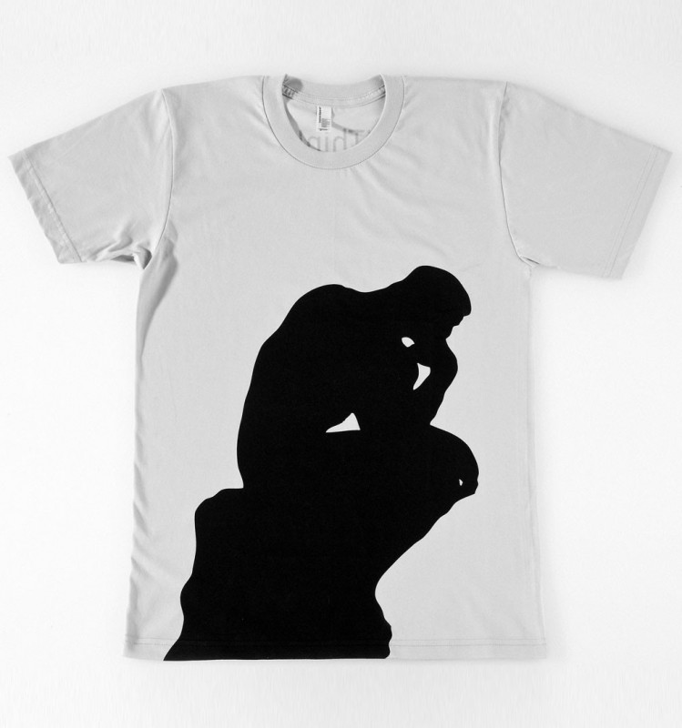 Tee-shirt silhouette The Thinker
