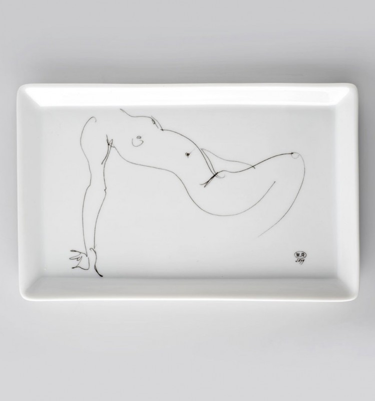 Plate with Rodin's drawing