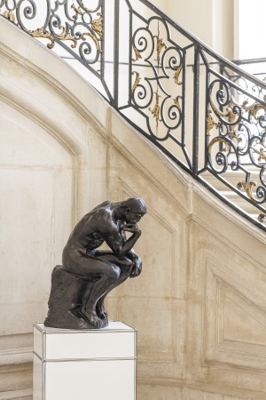 Reproduction Statue Le penseur de Rodin Coloris Pierre 15/6,5/7 cm 