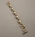 "Hand with ring" bracelet - gold plated