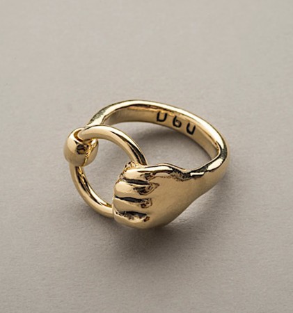 Hand ring gold ring