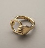 "Hand with ring" ring - gold plated