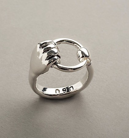 Hand ring silver ring