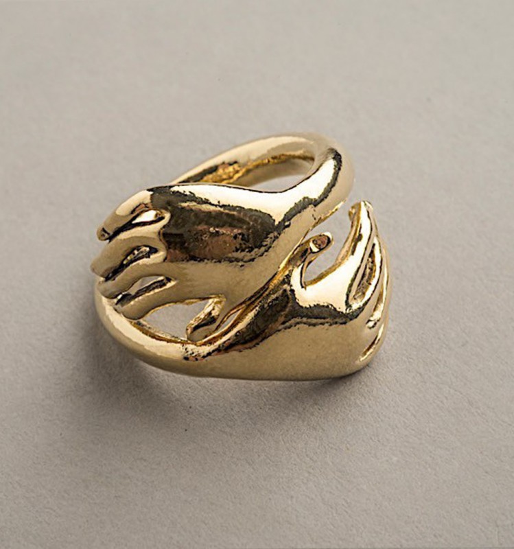 Gold-Plated Ring | Double Hand | Musée Rodin