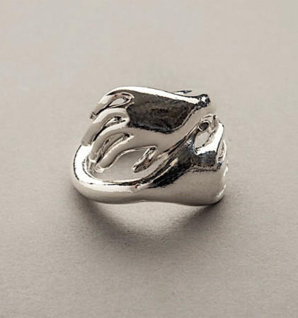 Bague argentée | Double main | Musée Rodin