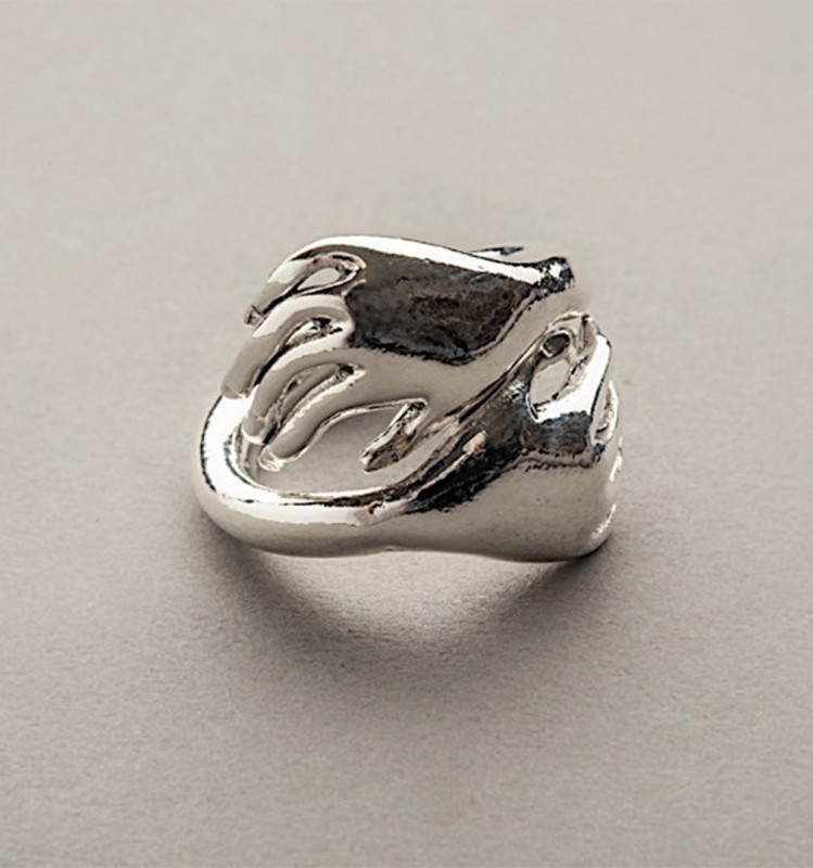 Silver-Tone Ring | Double Hand | Musée Rodin