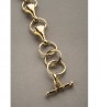 "Hand with ring" bracelet - gold plated