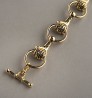"Hand with ring" bracelet - gold plated