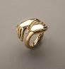 Bague « double main » - dorée