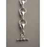 "Hand with ring" bracelet - silver