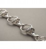 "Hand with ring" bracelet - silver
