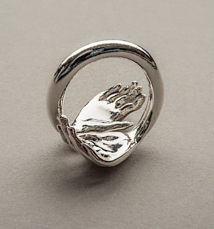 Silver-Tone Ring | Double Hand | Musée Rodin