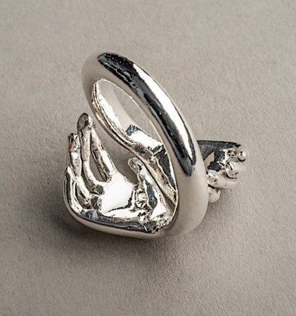 Silver-Tone Ring | Double Hand | Musée Rodin