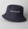 Blue Embroidered Bucket Hat