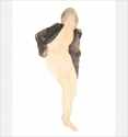 Femme nue assise, un vêtement sur les épaules (D.5189)