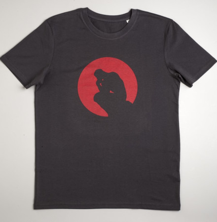 Black The Thinker in a Circle T-shirt | Musée Rodin
