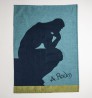 The Thinker Blue Tea Towel
