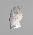 The Thinker stainless steel Magnet