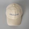 Embroidered beige cap