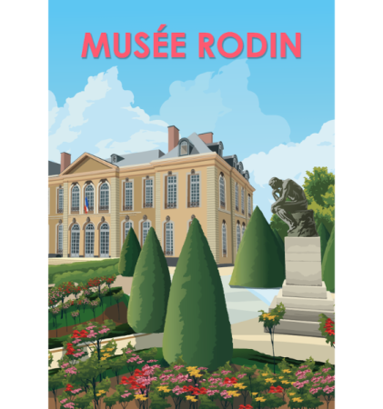 Affiche illustrée | Le Penseur | Musée Rodin
